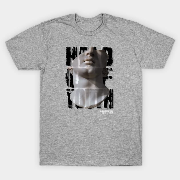 Alexander The Great Head of Youth Design T-Shirt by SATUELEVEN